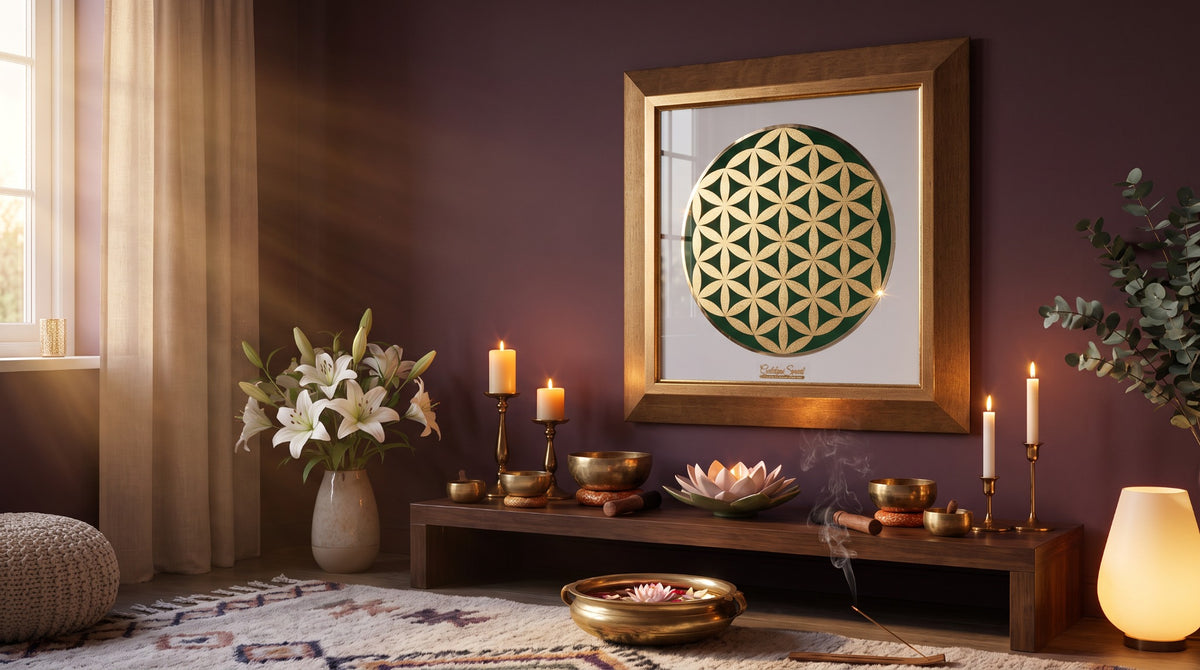 Golden Flower of Life - 24K Gold Sacred Geometry