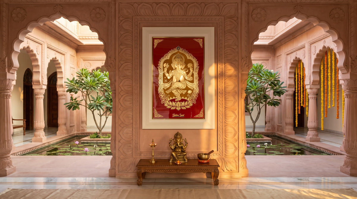 Golden Ganesha - Art in 24K Gold