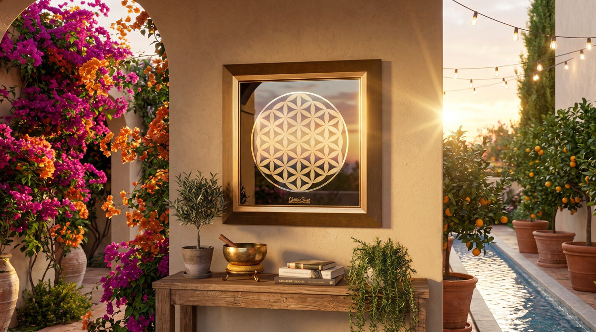 Golden Flower of Life - 24K Gold Sacred Geometry