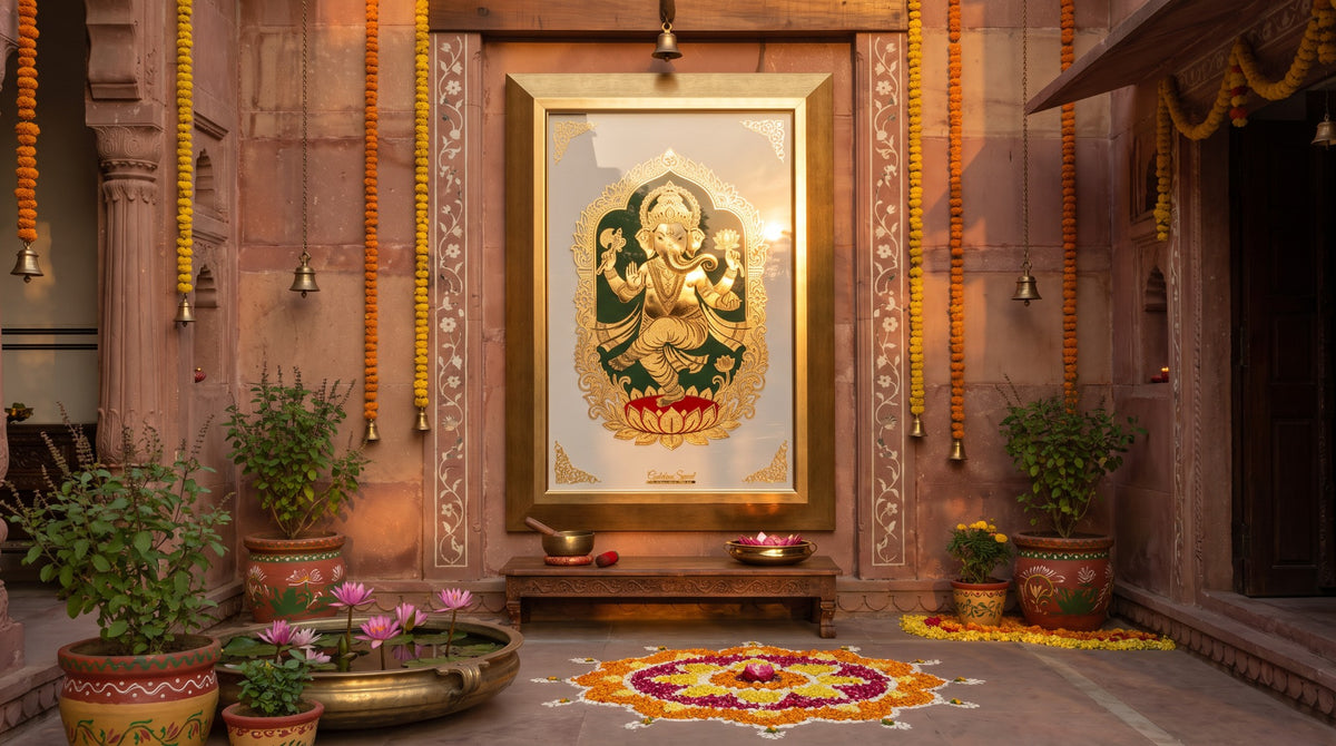 Golden Ganesha - Art in 24K Gold